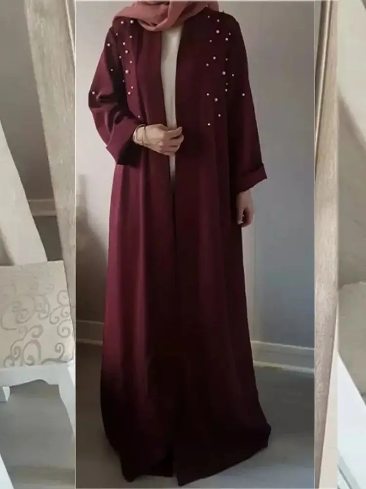 Ramadan Eid open abaya, Dubai long dress, luxurious kaftan, modest Muslim kimono, women's clothing, Islam, caftan, long robe, FAM,...