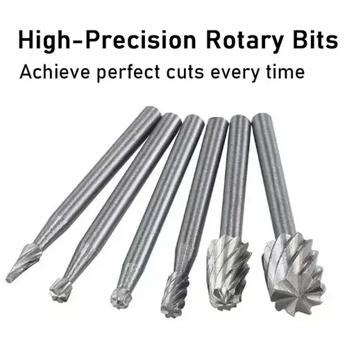 6pcs 10pcs/Set HSS Rotary Burr Mill Cutter Routing Router Bits Burr Rotary Tools Wordworking Tool Engraving Dremel Accessories - Image 3