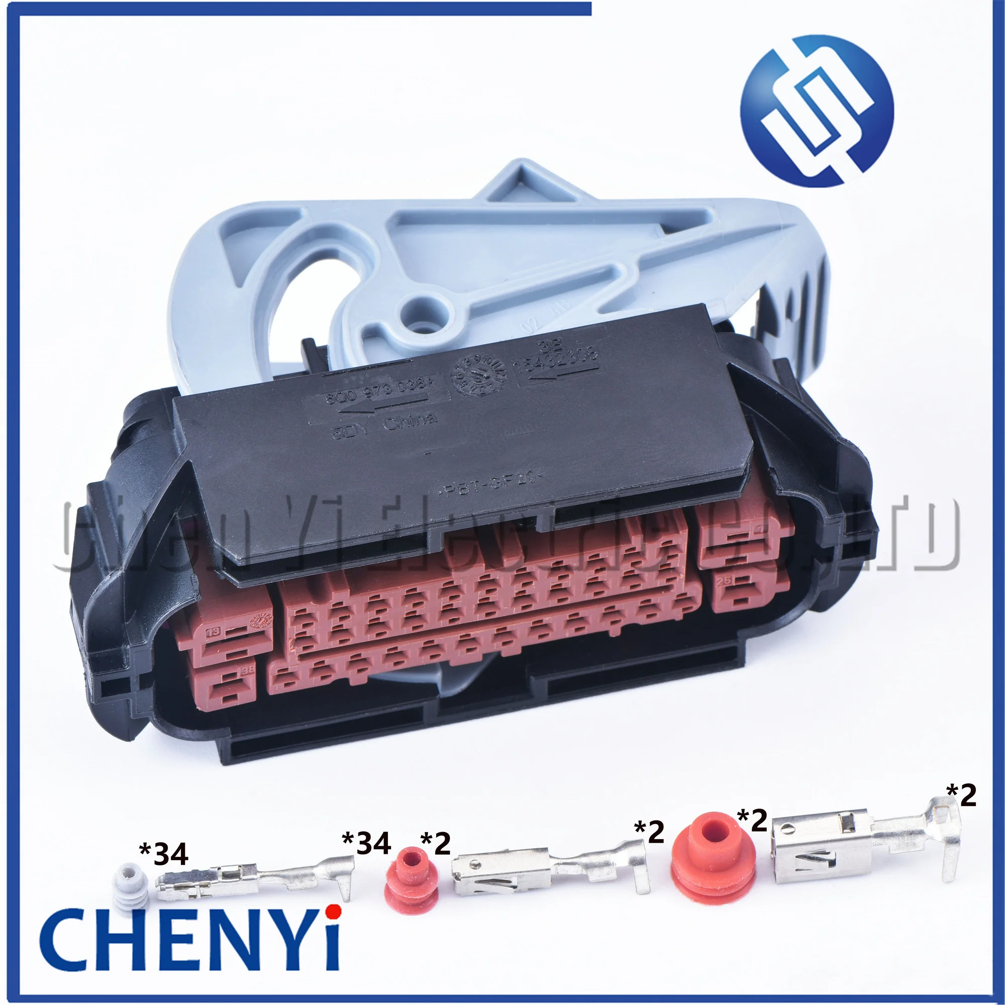 Misturando 38 Pinos Posição Automotivo Conector Impermeável Ecu Cablagens Plug 6q0973038a 13598002 15432308 6q0 973 038
