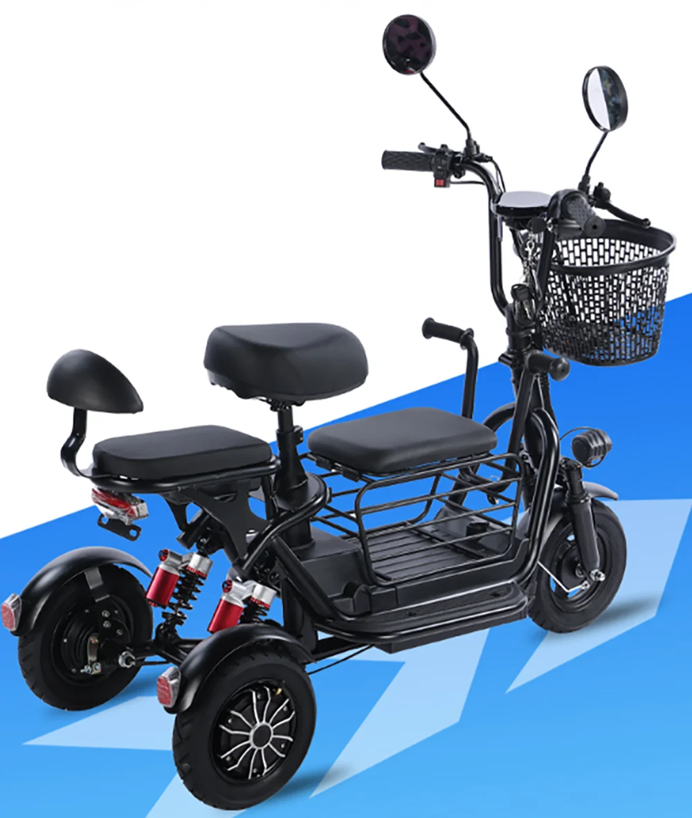 Electric Tricycle 48V 400W Mini Flash Charging Removable Lithium
