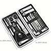 Home Nail Clipper Set of 18 Pieces Large Size Dead Skin Pliers Diagonal to Remove Dead Skin Small Eyebrow Clipper Leather Sleeve 5