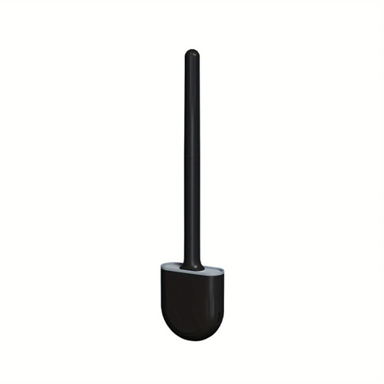 Wall-Mounted Silicone Toilet Brush with Quick-Dry Holder