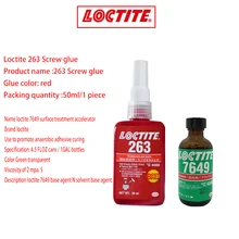 

Loctite 7649 accelerant Screw Adhesive Fang loose Anaerobic Glue Thread Locking Seal Glue For All Kind Metal Thread 263 50ml