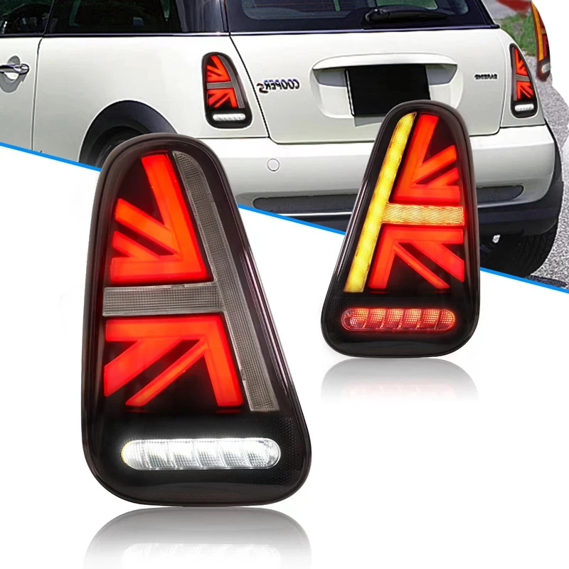

2X LED Tail Light For BMW Mini Cooper R50 R52 R53 2001-2006 Accessories Modified Car Union Jack Styling Led Rear Light Assembly