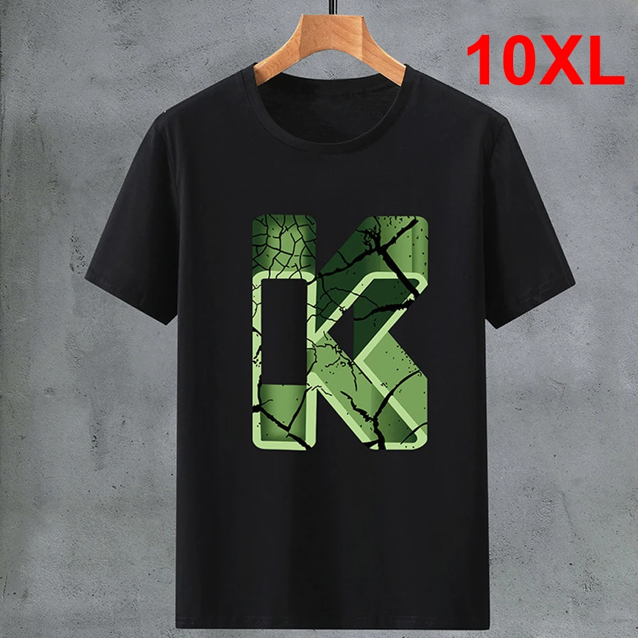 

Summer Short Sleeve T-shirt Men 10XL Plus Size Tops Tees Fashion Casual Print Tshirt Big Size 10XL