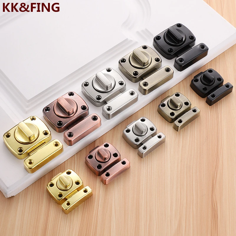 KK&FING Zinc Alloy Left And Right Latch Door Buckle Push-pull Door Thickened Bolt lock Buckle Latch door latch
