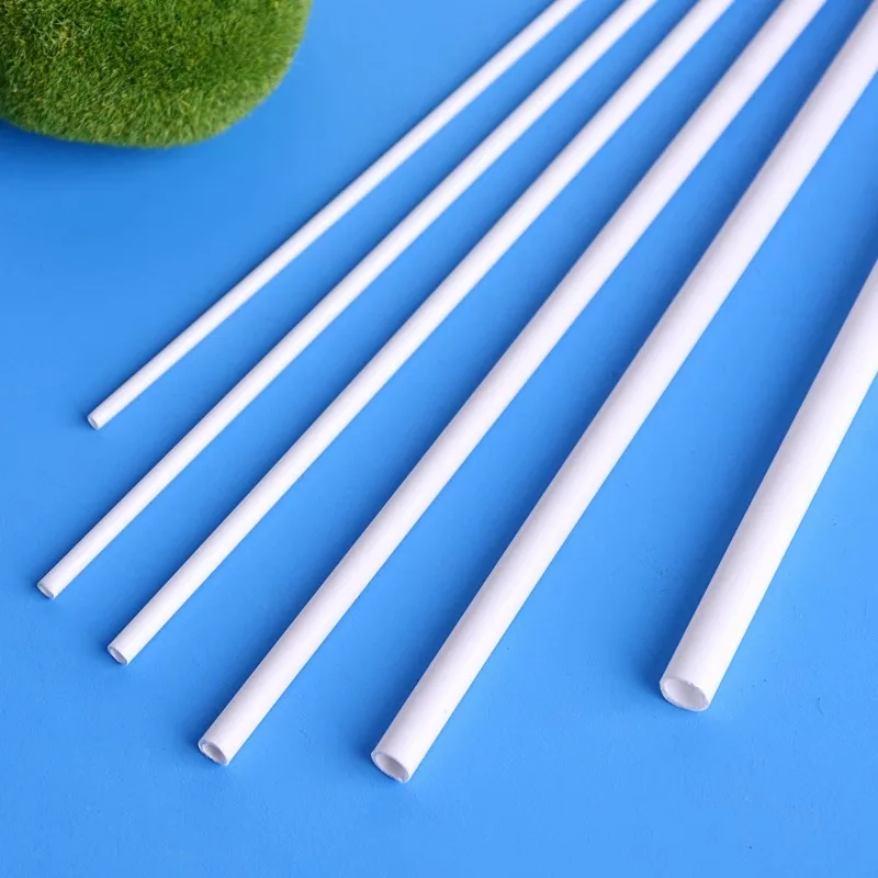 100Pcs/Set ABS Round Tube Plastic Hollow Tube Diameter 2/3/4/5/6/8/10mm DIY Handmade Sand Table Material Model Building 25/50CM