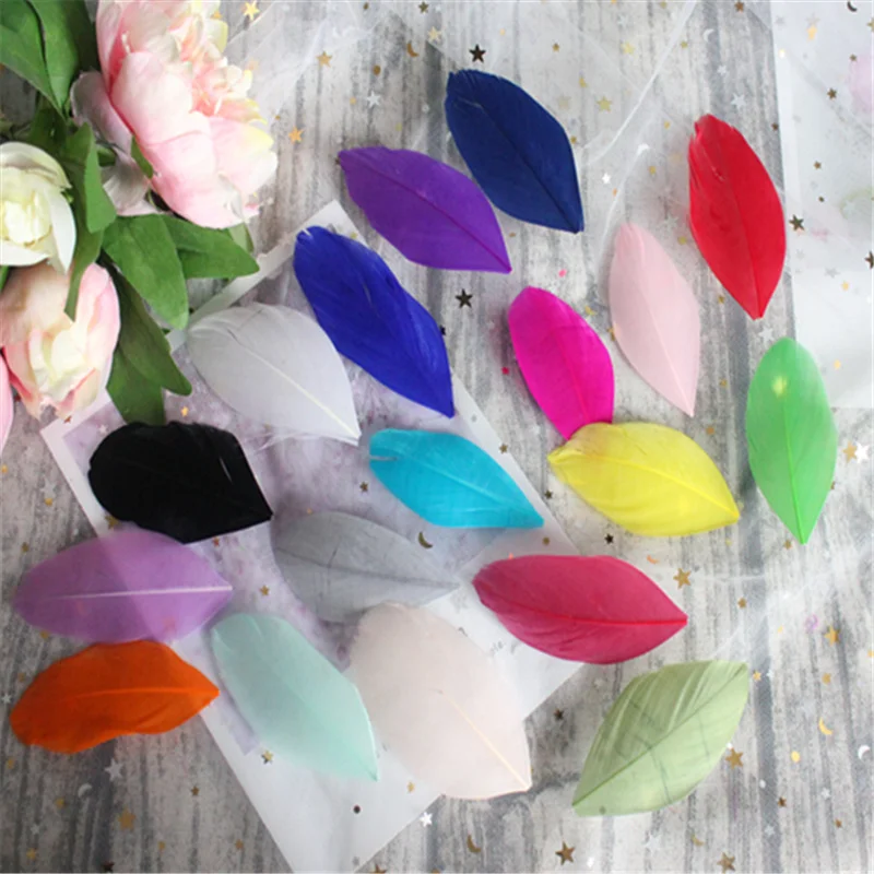 50Pcs 5-9Cm Floating Head Swan Feathers Diy Wedding Dress Natural Goose Feathers For Home Decor Jewelry Clothing Accessories