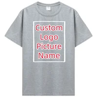 T-shirt personnalisé faire votre conception Logo texte hommes imprimer société équipe coton T-shirt personnalisé T-shirt cadeau t-shirts hauts 4