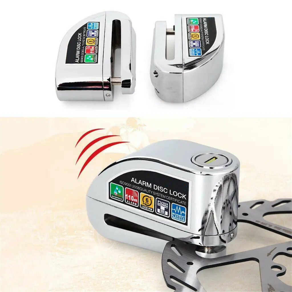 Alarm Lock Security Anti Thief Motorbike Motorcycle Scooter Wheel Disc