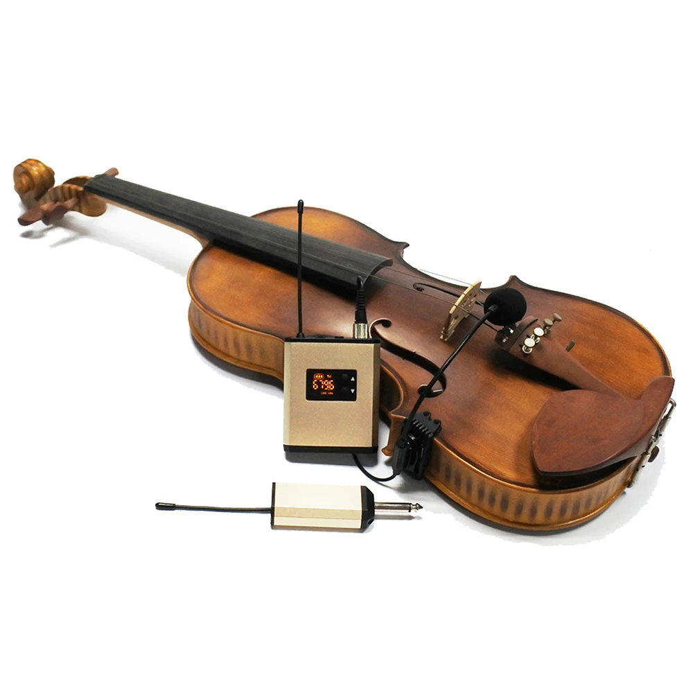 바이올린 바이올린 무선 마이크 충전 악기 마이크 송신기 수신기 무선 시스템 세트
