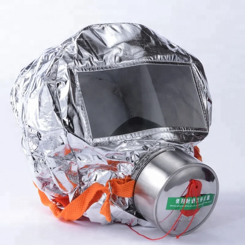 

CE Approved full face fire escape smoking gas mask prevent chemical gas hood mask for sale