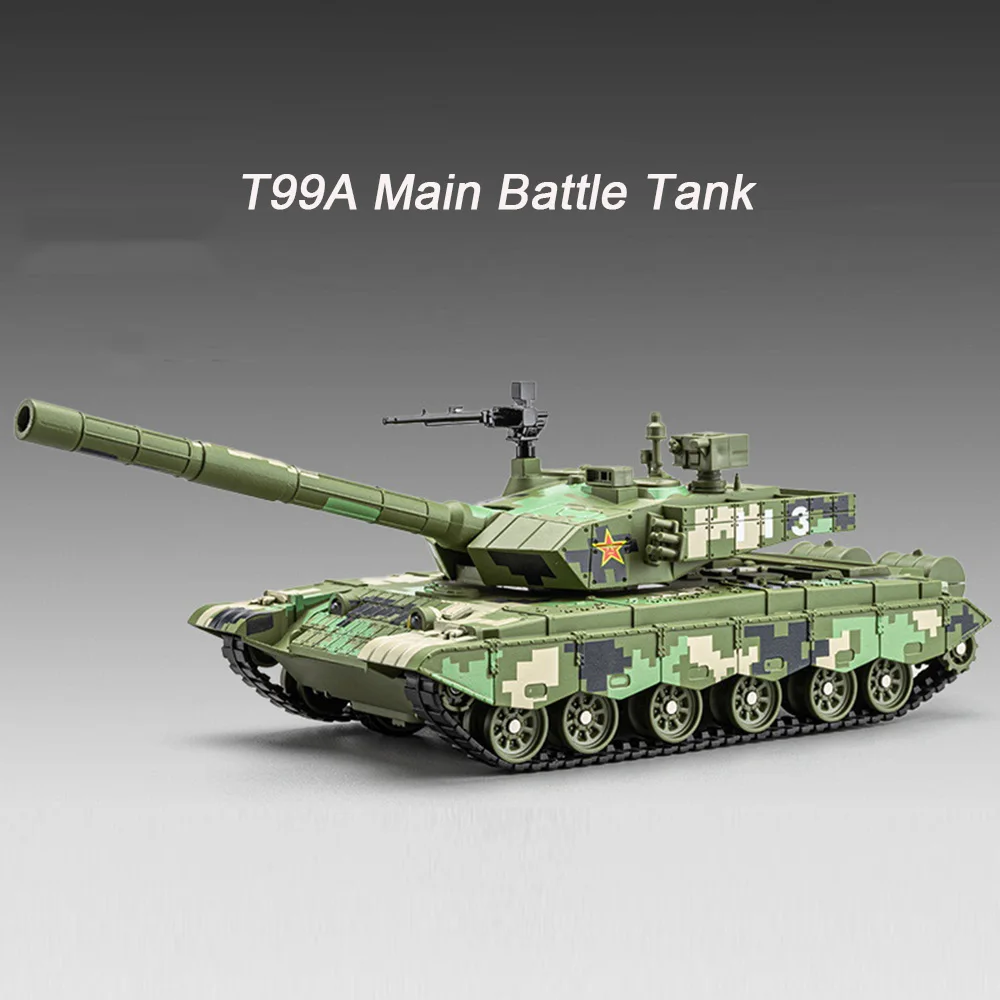 

1/32 T99A Tank Car Model Toy Rear Wheel Pull Back Main Battle Tanks Alloy Diecast Models with Light Toys Children Festival Gifts