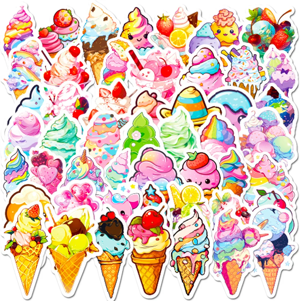 

10/30/50PCS New Colorful Cone Stickers Cartoon Creative iPad Computer Luggage CarGuitar Notebook Decoration Waterproof Wholesale