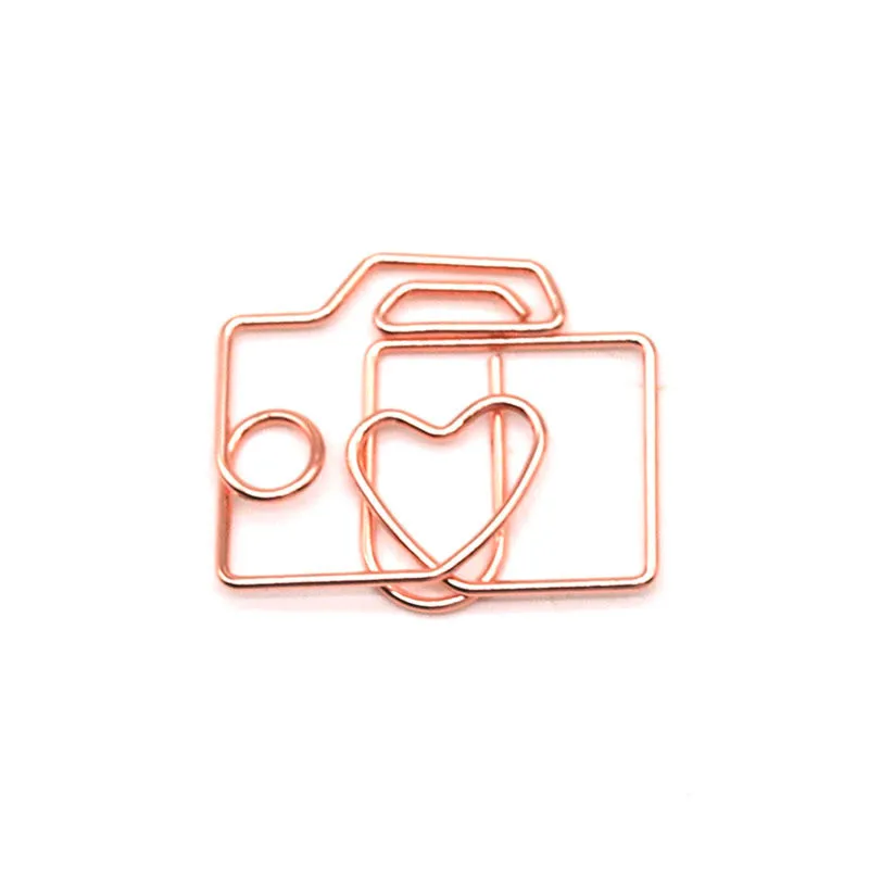 20pcs 크리 에이 티브 카메라 모양의 종이 클립 사무실 웨딩 Scrapbooking 저널 클립 Kawaii 편지지 클립