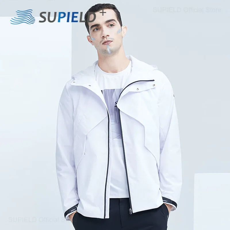 

SUPIELD Waterproof Soft Shell Jackets Men Spring Autumn Motorcycle Jackets Men's Outdoor Camping Jacket Mens Hooded Bomber Coats