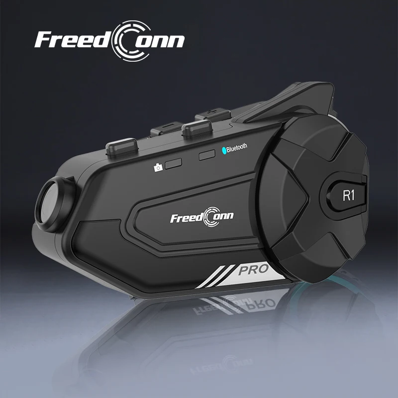 

Freedconn Bluetooth Motorcycle Intercom Helmet Headset R1 Pro Group Speaker Headphone WiFi App Dash Cam Auto Dvr For Motorbike