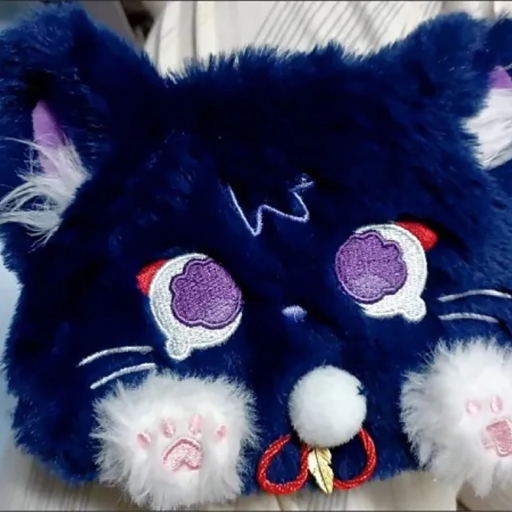 Genshin Impact Scaramouche Wanderer, Cosplay de gato, lindo monedero, muñeco de peluche, llavero, bolso de tarjeta, regalo para estudiantes