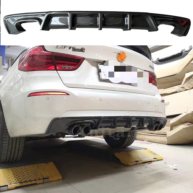 PP 플라스틱 자동차 리어 범퍼 디퓨저 립 스포일러, BMW F34 GT M 일반 4 도어 2014 2018 리어 범퍼 디퓨저 립, 3 시리즈
