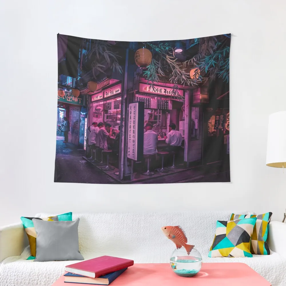 

Tokyo's Ramen Corner Tapestry Tapestries Decor For Bedroom