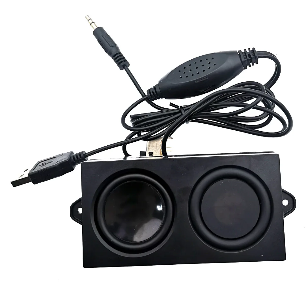 2 Haut-Parleurs Mini Audio 4 Ohm 3 W - 30 X 20 Mm, Pour TV, Ordinateur, DIY - Paire Noire