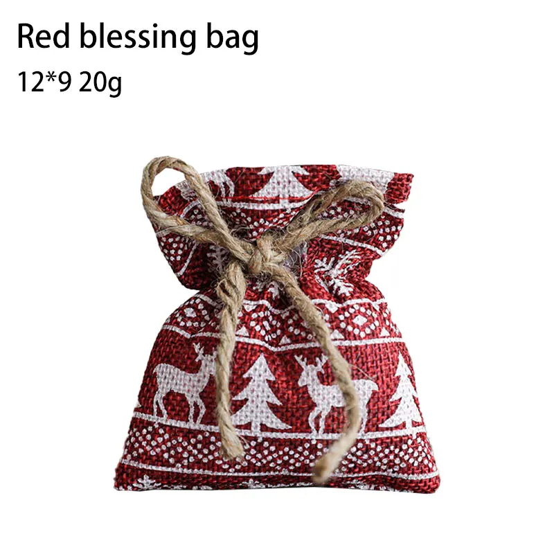 Christmas Tree Pendant Decoration Garland Bead Chain Santa Claus Small Bell Elk Snowflake Bow Star Pendant New Year Decoration