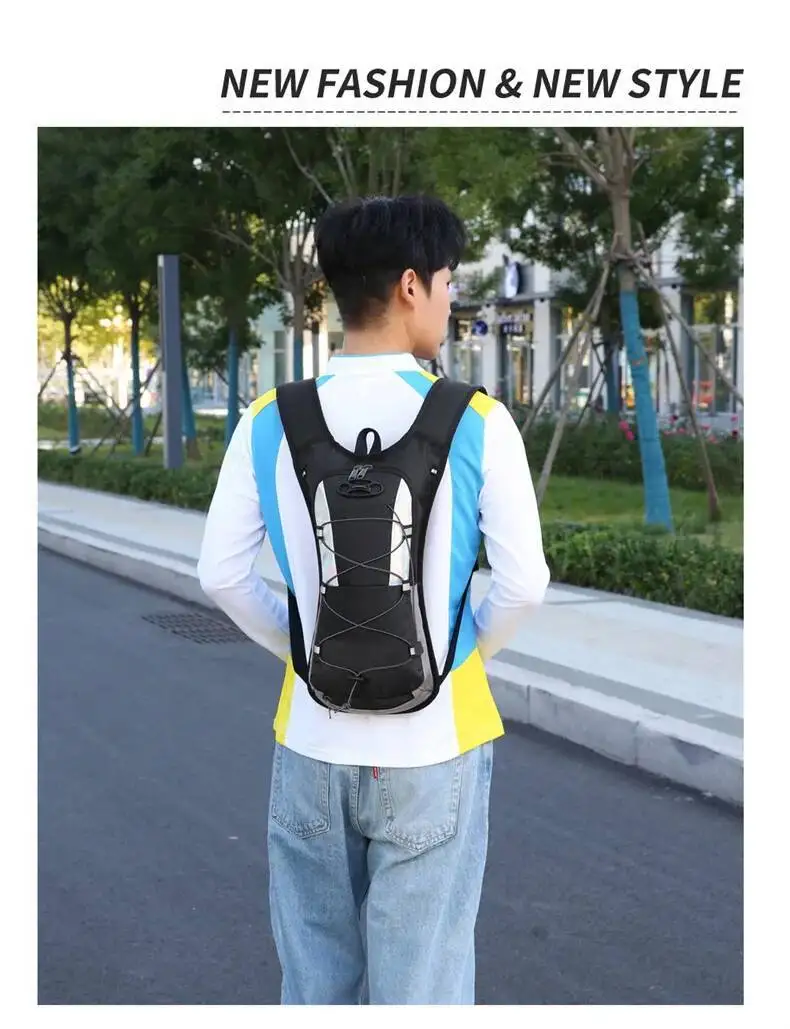 Wandern Bergsteigen Laufen Reisen Unisex Doppelte Umhängetaschen Im Angebot Outdoor-Sport Fahrrad Radfahren Wasserbeutel Pack – Detail 26
