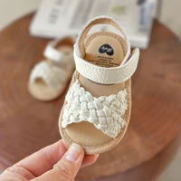 Baby Girls Boys Sparkly Bowknot Sandals Premium Soft Anti-Slip Rubber Sole Infant Summer Outdoor Shoes Toddler First Walkers 4