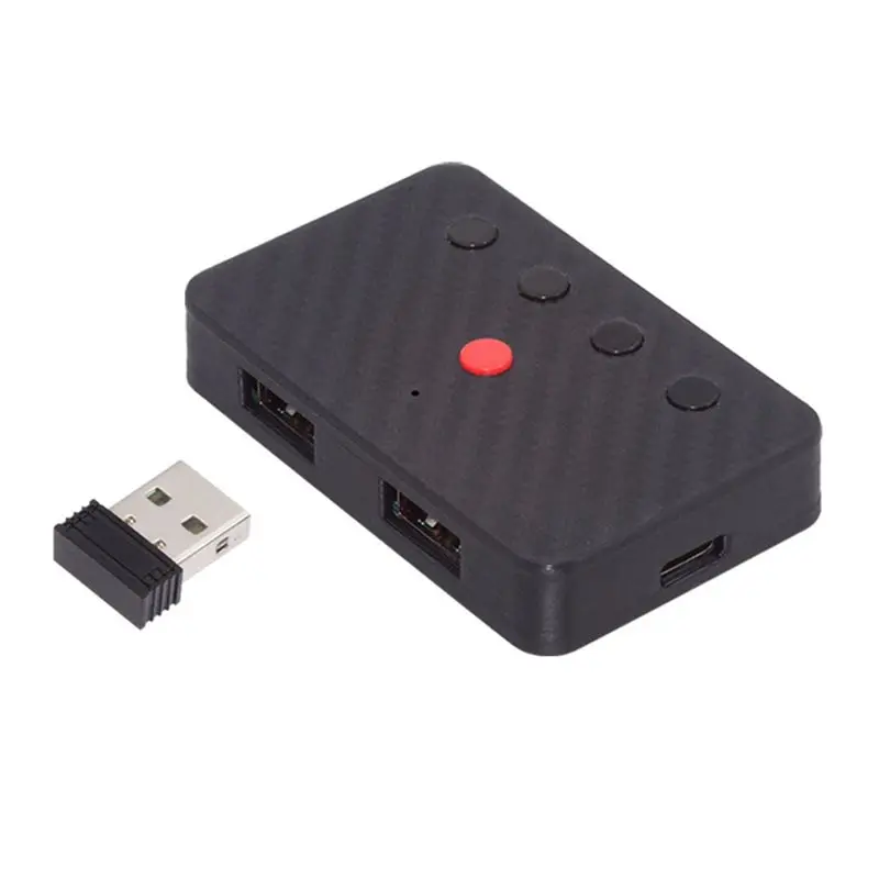 2X USB 키보드 및 마우스 블루투스 5.3 어댑터 USB 유선 키보드 마우스를 무선 블루투스 변환기로