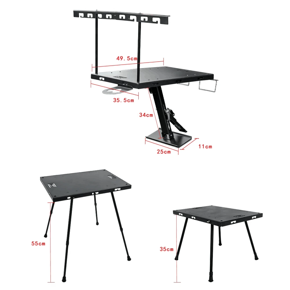 トヨタ用多機能ポータブルキャンプテーブル,SUVトランクロック