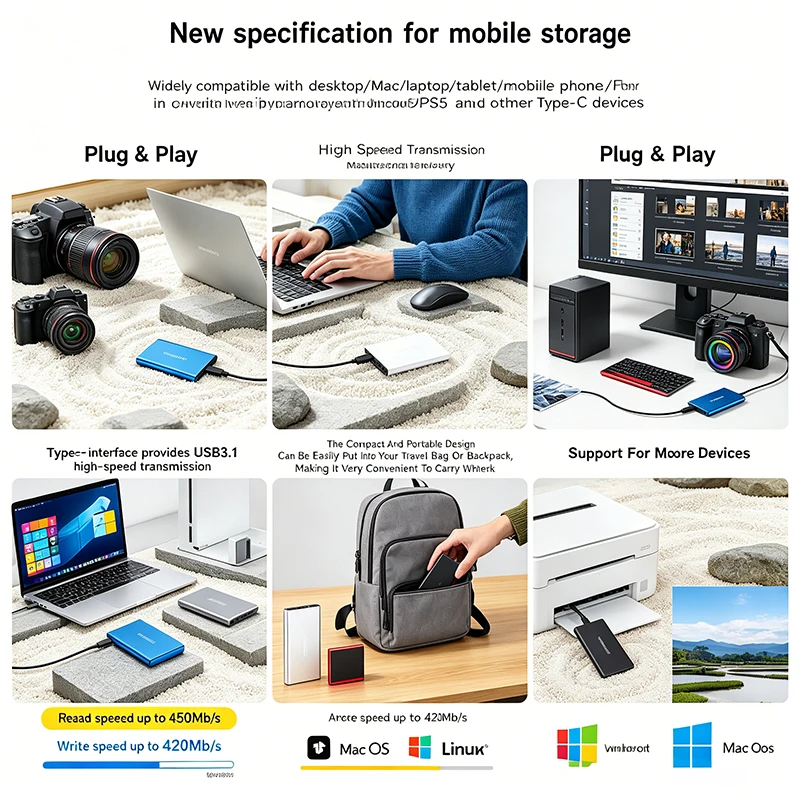 High-Performance Portable SSD: Fast Transfer External Hard Drive