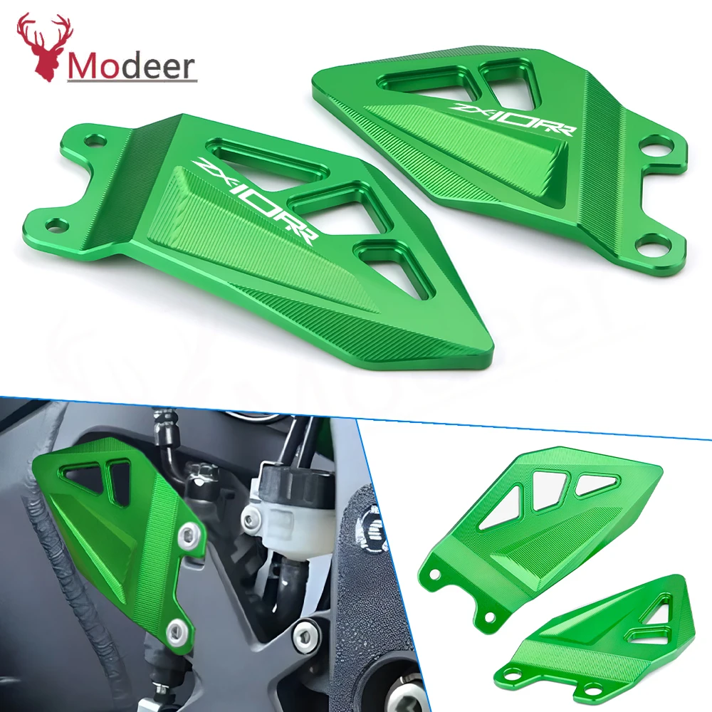 

For KAWASAKI ZX10R ZX10RR ZX-10R ZX-10RR Motorcycle Accessories Footrest guard Decorative Plate Pedal Protector 2021 2022 2023