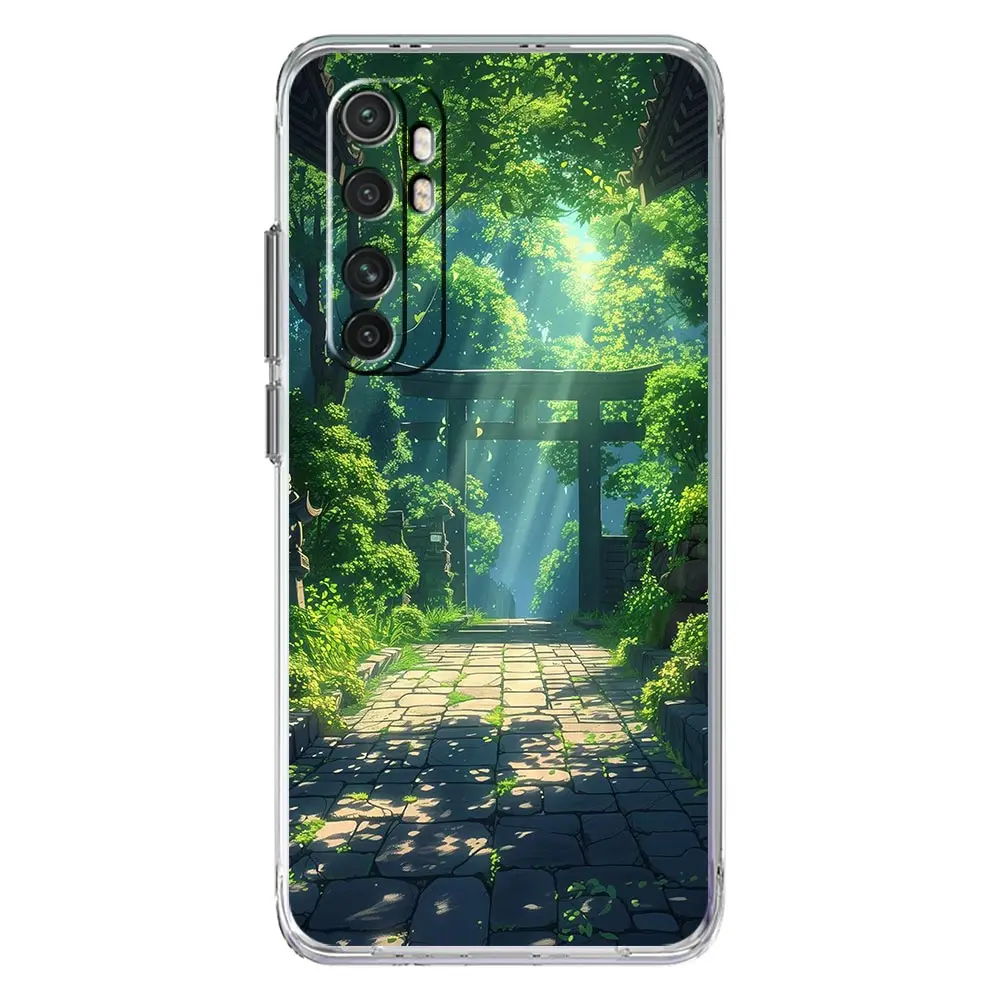 Japanese Landscape Clear Phone Case – Artistic Protective Cover