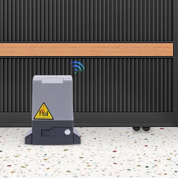 550W 1200kg Automatic Sliding Gate Opener Electric Motor Door Opener Security Kit IP44 with 2*Remote Controls + 6* 1m Gear Racks 1