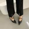 Fashion Buckle Strap Women Mary Janes Flats Shoes Female Shallow Footwear Comfortable Daily Pointed Toe Ladies Flats With Shoes 5