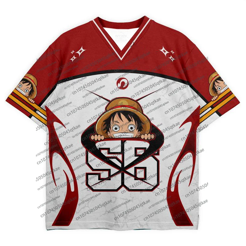 2025 One Piece Roronoa Zoro Anime Football Jersey Summer Oversize
