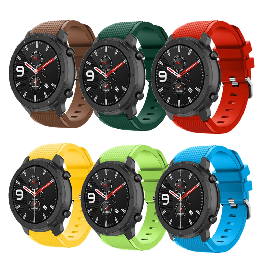 Ремешок для смарт-часов Huami Amazfit GTR 47 мм силиконовый браслет Stratos 3 2 / Pace Correas 22 |