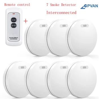 CPVAN 상호 연결 연기 감지기, 가정 보안 보호 장비, 화재 경보, 무선 연기 센서, 리모컨 433MHZ