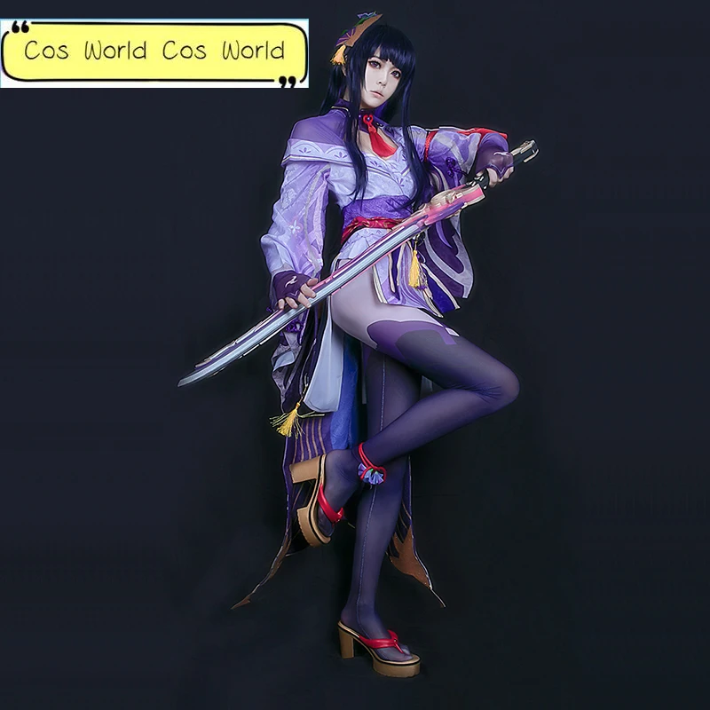 

Genshin Impact Beelzebul Raiden Shogun Cosplay Anime Raiden Shogun Sets Halloween Party Carnival Character Roleplaying Wig