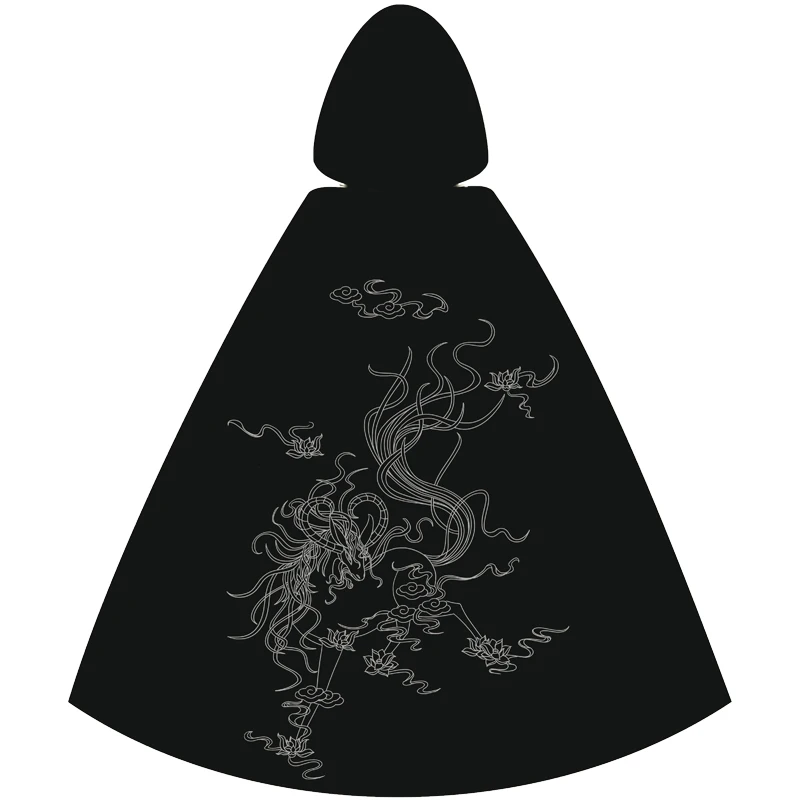 

Hanfu Cloak Slightly Dyed Autumn and Winter Unisex Thickened Warm Woolen