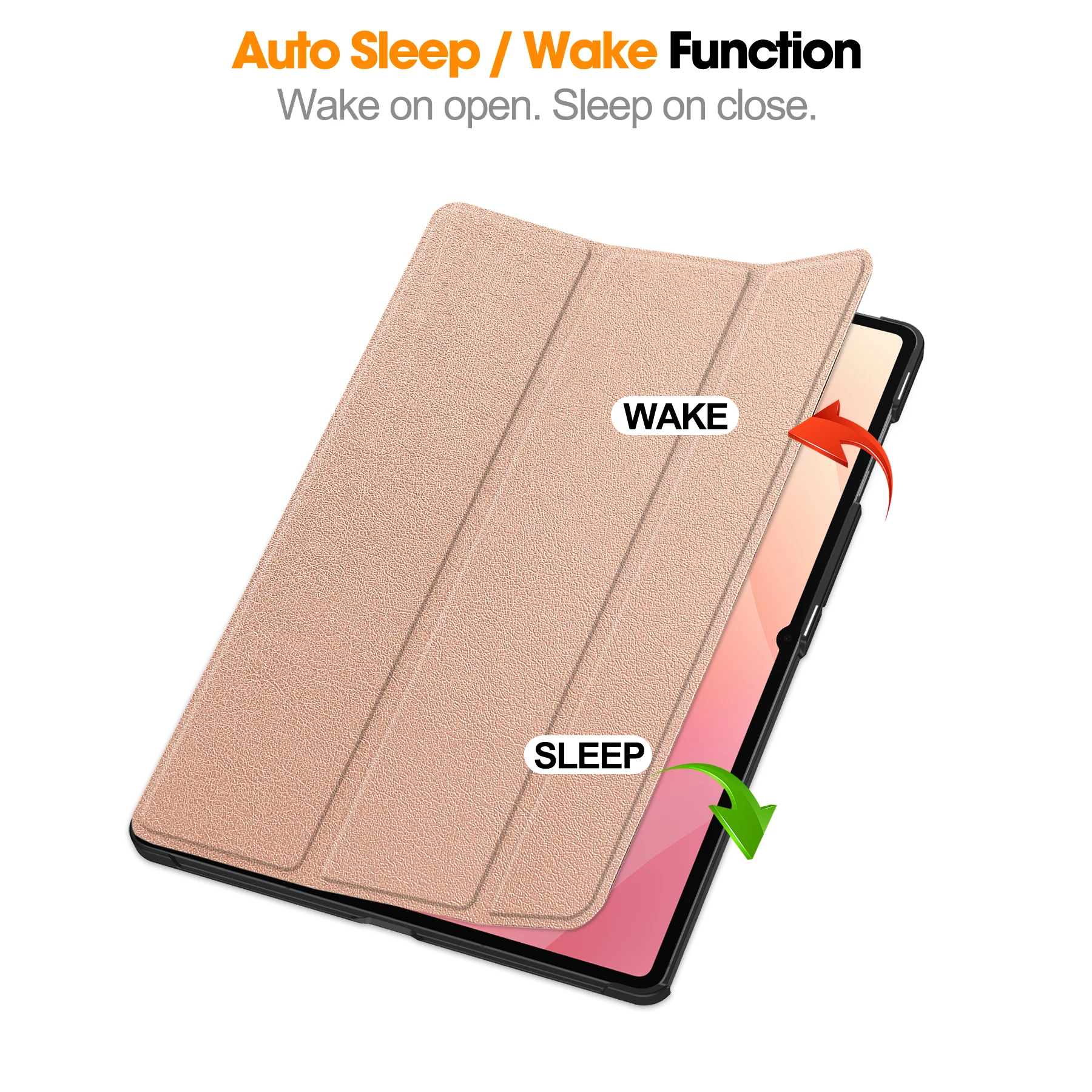 Children's PU Leather Tablet Case with Folding Stand Holder