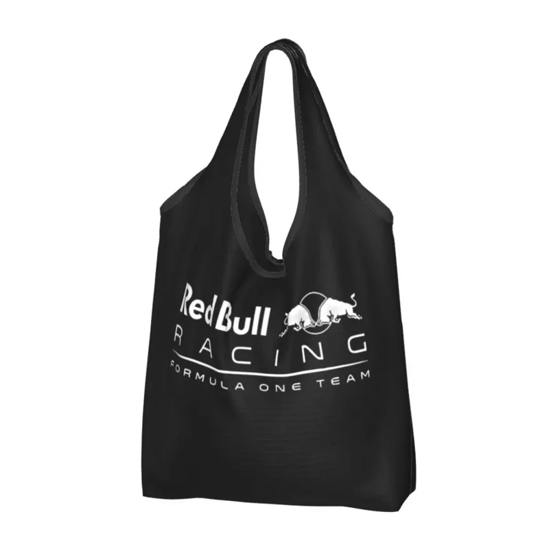 

Custom Red Double-Bull Shopping Bag Women Portable Big Capacity Grocery Shopper Tote Bags