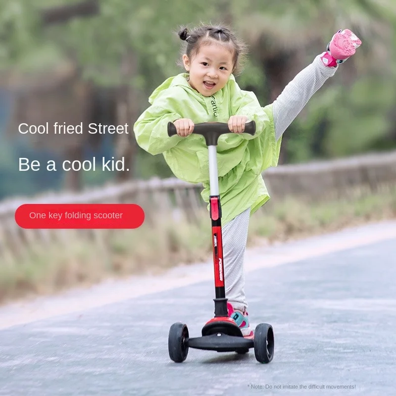 TULX Children Foldable Scooter Increased Pedal Design High Load-bearing Capacity Safer Reassuring Play