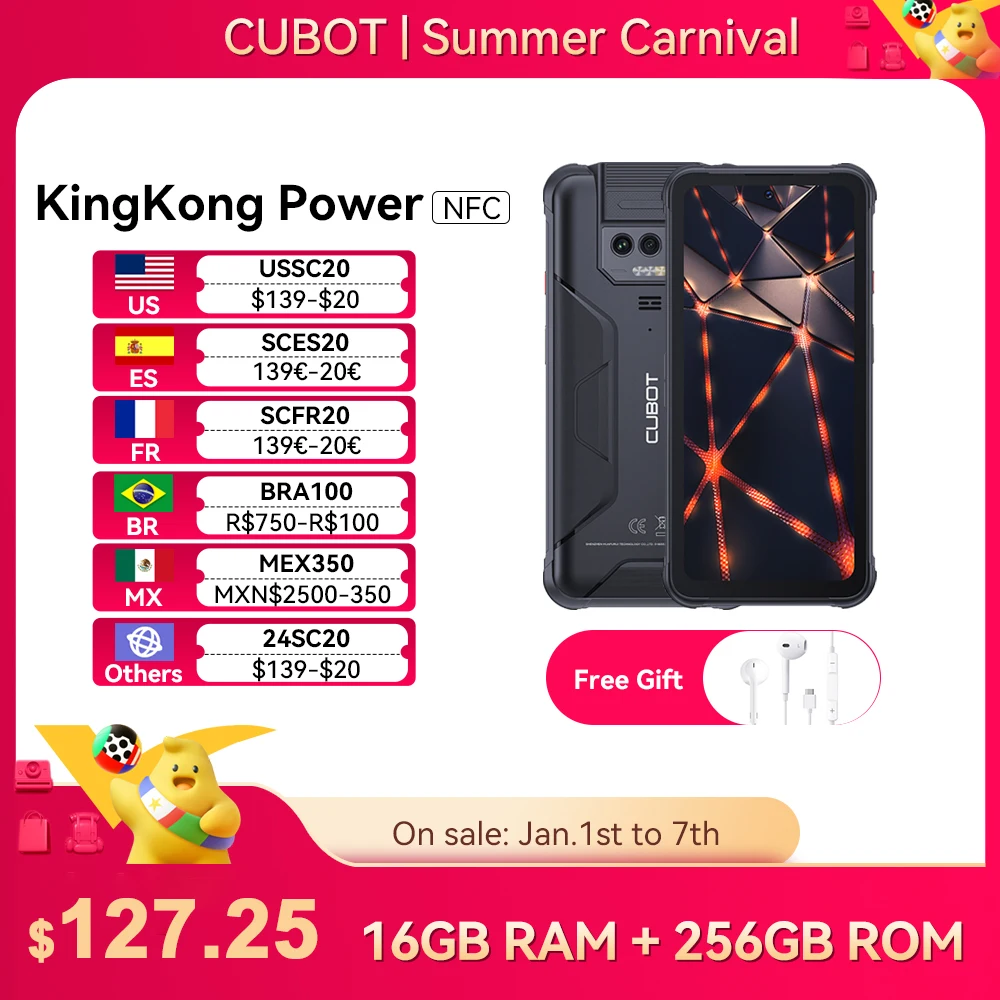 Cubot 2023 Új Vízhatlan esőköpény Göröngyös smartphone kingkong áram, 8GB+256GB, 10600mah, 33W gyorsan Hozzákezdés, NFC, 6.5 hüvelykes Dug vmibe, 48MP, GPS