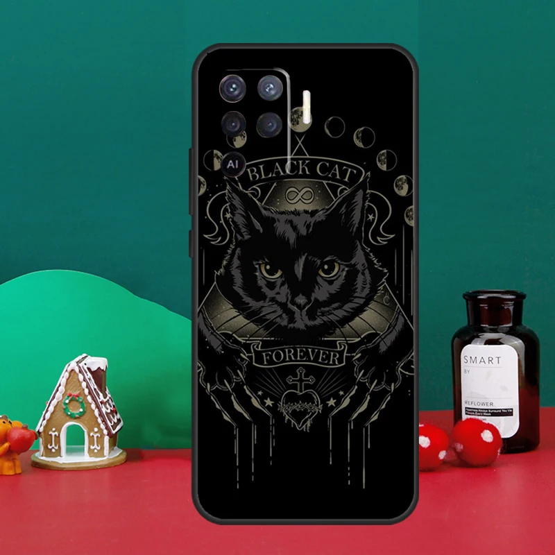 Witchcraft Halloween Dark Witch Cat Phone Case