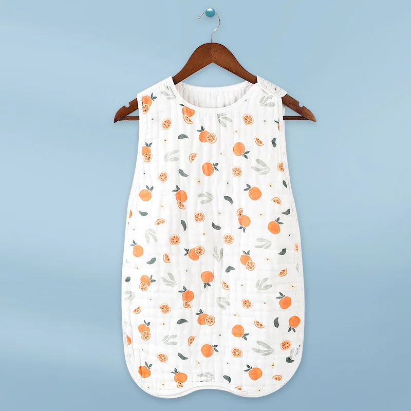 bed in a bag Kangobaby #My Soft Life# Summer Cute Cool Vest Style Baby Sleeping Bag 100% Muslin Cotton Infant Envolope Clothes Newborn Wrap white bedding