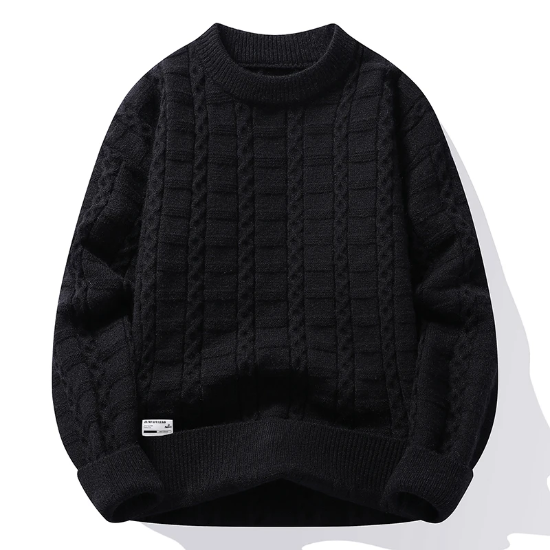 متعدد الألوان الرجال سترة جولة الرقبة تريكو الكلاس...