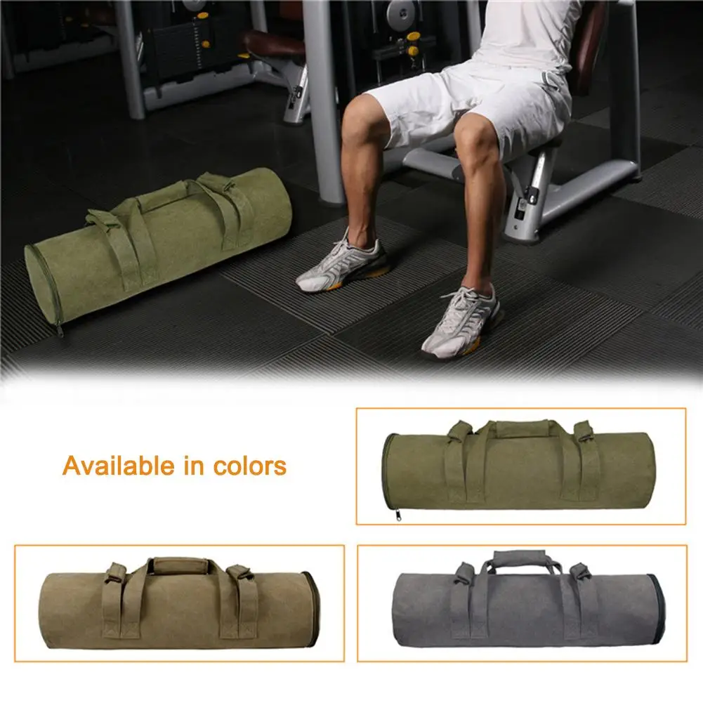 Canvas Weightlifting Sandbag Wear-resistant Load Sandbag With Zipper Adjustable Weight Comfortable Handle Dropship