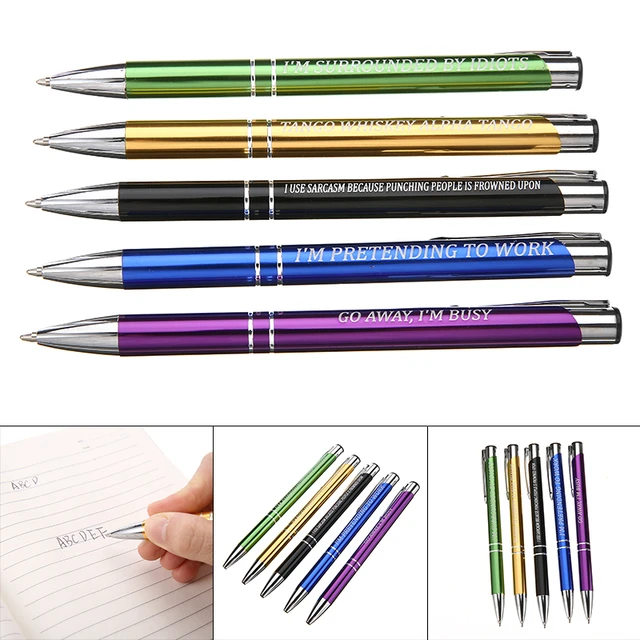 7Pcs Funny Pens Set for Adults,Premium Novelty Ballpoint Pen Complaining  Funny Office Gifts for Coworkers Students - AliExpress