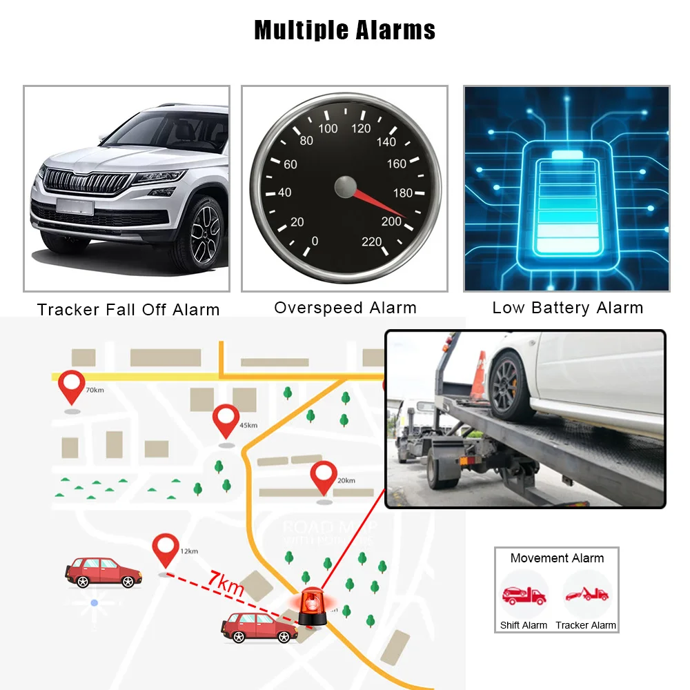 GPS Tracker Car Vehicle Tracking Locator Device TK102B Remote Control Car Accessories Over Speed Alarm Accessories GSM GPRS